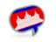 Cambodia. Speech bubble icon. Download icon.