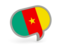 Cameroon. Speech bubble icon. Download icon.