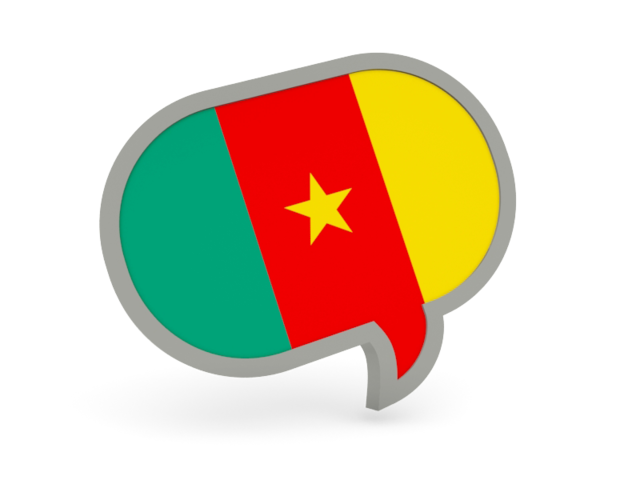 Speech bubble icon. Download flag icon of Cameroon at PNG format