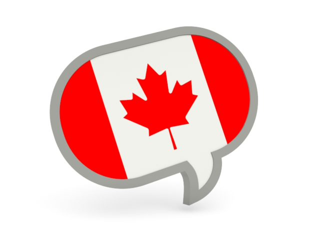 Speech bubble icon. Download flag icon of Canada at PNG format