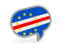 Cape Verde. Speech bubble icon. Download icon.