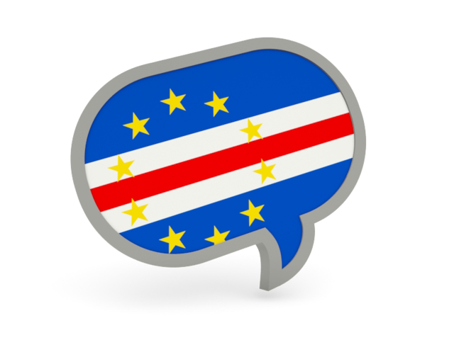 Speech bubble icon. Download flag icon of Cape Verde at PNG format
