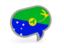 Christmas Island. Speech bubble icon. Download icon.