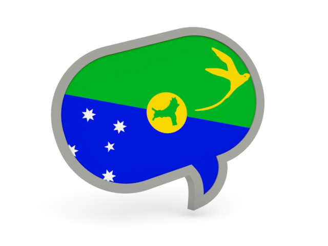 Speech bubble icon. Download flag icon of Christmas Island at PNG format