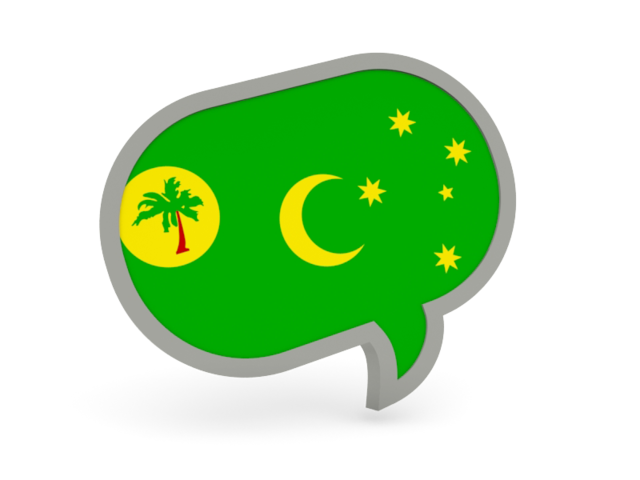 Speech bubble icon. Download flag icon of Cocos Islands at PNG format