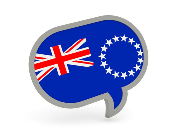Speech bubble icon. Download flag icon of Cook Islands at PNG format