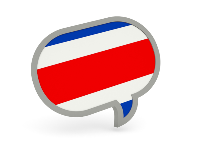 Speech bubble icon. Download flag icon of Costa Rica at PNG format