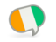 Cote d'Ivoire. Speech bubble icon. Download icon.