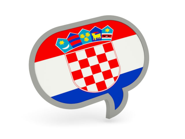 Speech bubble icon. Download flag icon of Croatia at PNG format