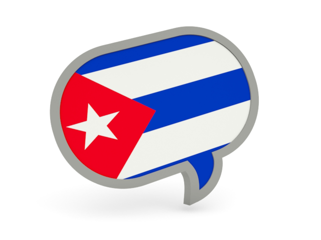 Speech bubble icon. Download flag icon of Cuba at PNG format