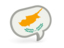 Cyprus. Speech bubble icon. Download icon.