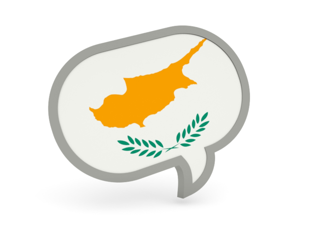 Speech bubble icon. Download flag icon of Cyprus at PNG format