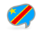 Democratic Republic of the Congo. Speech bubble icon. Download icon.