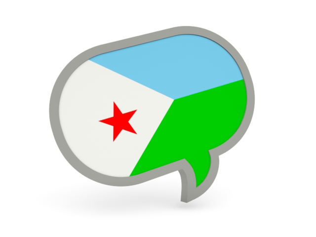 Speech bubble icon. Download flag icon of Djibouti at PNG format