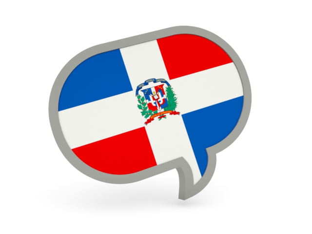 Speech bubble icon. Download flag icon of Dominican Republic at PNG format