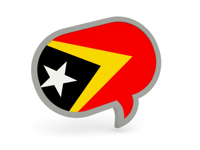 Speech bubble icon. Download flag icon of East Timor at PNG format