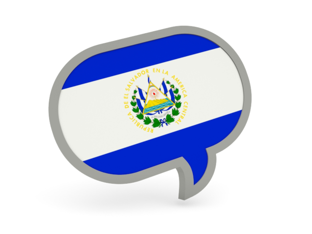 Speech bubble icon. Download flag icon of El Salvador at PNG format