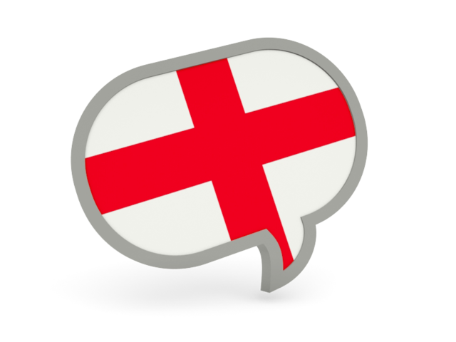 Speech bubble icon. Download flag icon of England at PNG format