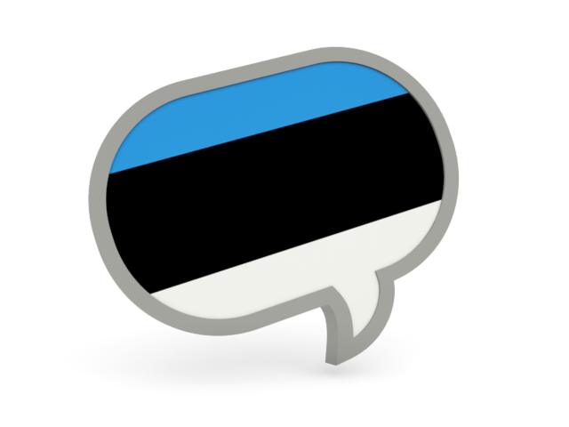 Speech bubble icon. Download flag icon of Estonia at PNG format