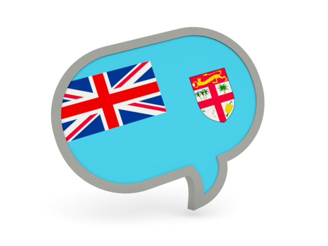 Speech bubble icon. Download flag icon of Fiji at PNG format