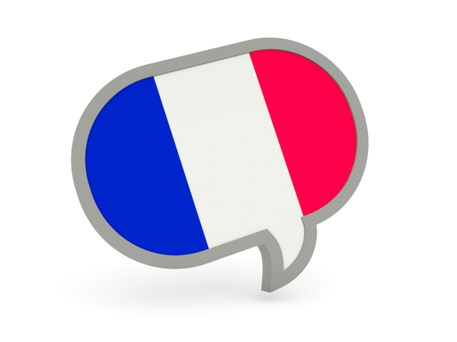 Speech bubble icon. Download flag icon of France at PNG format
