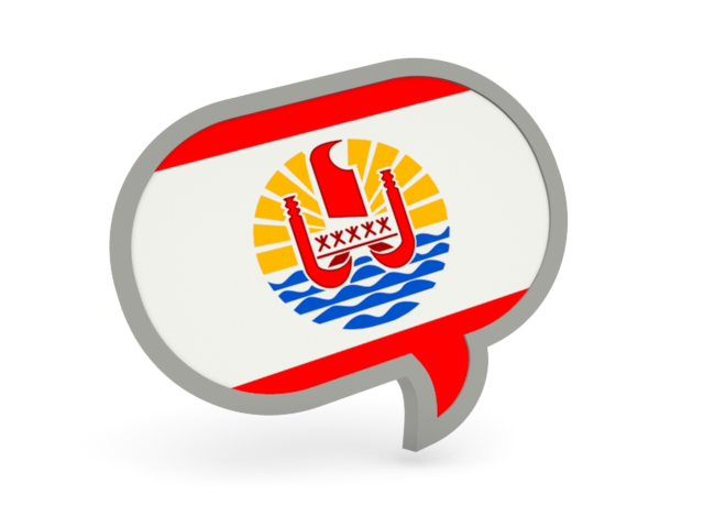 Speech bubble icon. Download flag icon of French Polynesia at PNG format