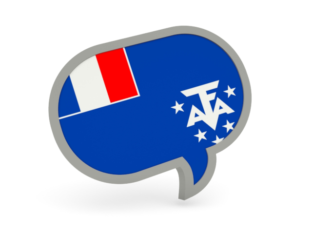 Speech bubble icon. Download flag icon of French Southern and Antarctic Lands at PNG format