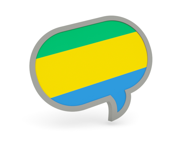 Speech bubble icon. Download flag icon of Gabon at PNG format