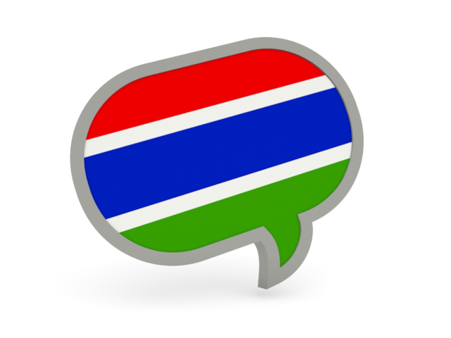 Speech bubble icon. Download flag icon of Gambia at PNG format