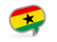 Ghana. Speech bubble icon. Download icon.