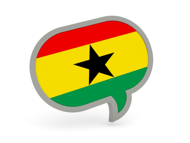 Speech bubble icon. Download flag icon of Ghana at PNG format