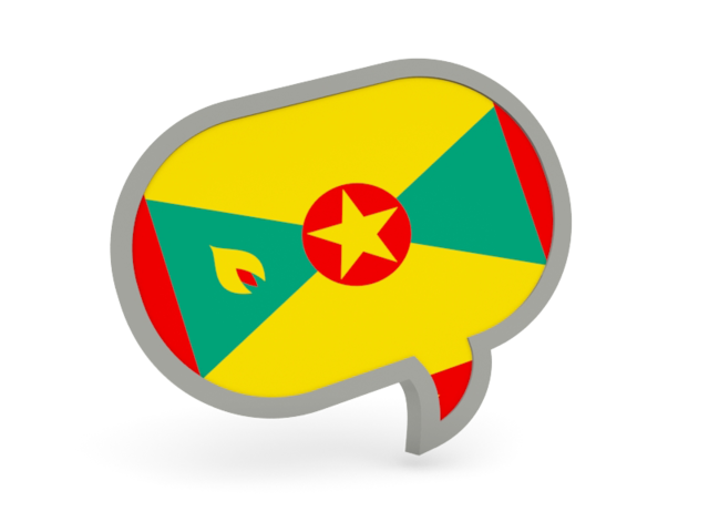Speech bubble icon. Download flag icon of Grenada at PNG format