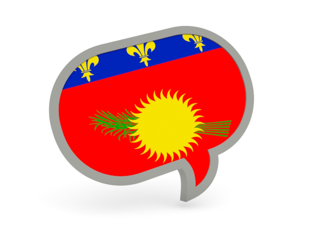 Speech bubble icon. Download flag icon of Guadeloupe at PNG format