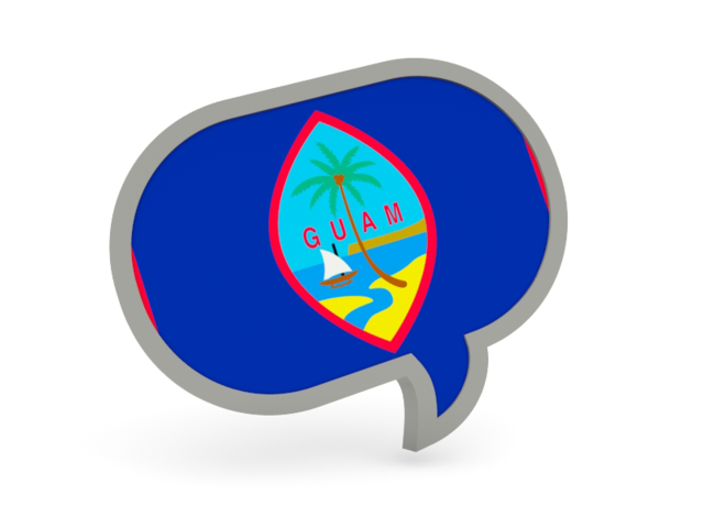 Speech bubble icon. Download flag icon of Guam at PNG format