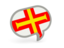 Guernsey. Speech bubble icon. Download icon.