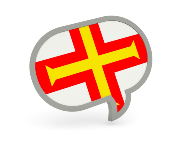 Speech bubble icon. Download flag icon of Guernsey at PNG format