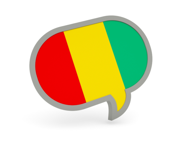Speech bubble icon. Download flag icon of Guinea at PNG format