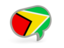 Guyana. Speech bubble icon. Download icon.