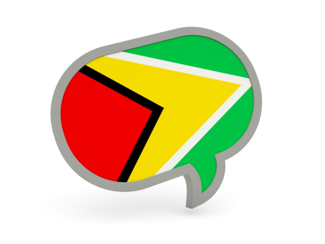 Speech bubble icon. Download flag icon of Guyana at PNG format
