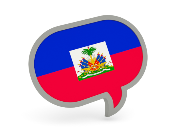 Speech bubble icon. Download flag icon of Haiti at PNG format