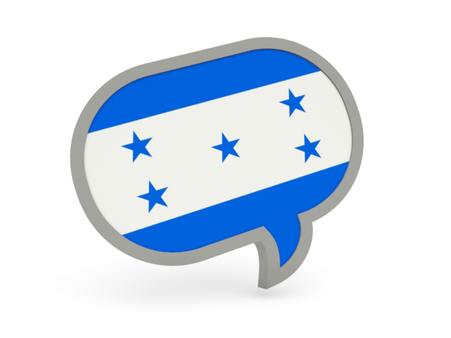 Speech bubble icon. Download flag icon of Honduras at PNG format