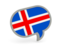 Iceland. Speech bubble icon. Download icon.