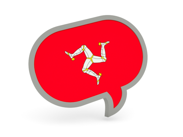 Speech bubble icon. Download flag icon of Isle of Man at PNG format