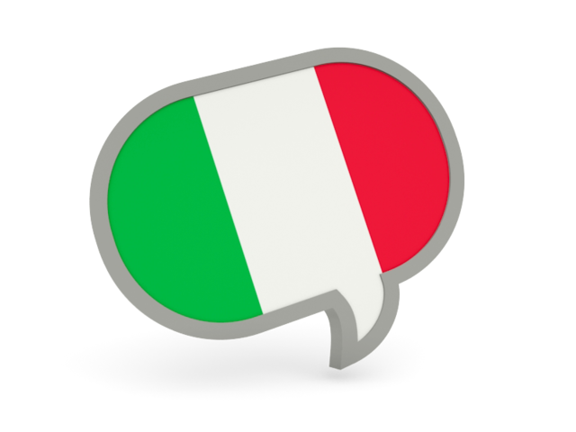 Speech bubble icon. Download flag icon of Italy at PNG format