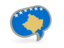 Kosovo. Speech bubble icon. Download icon.