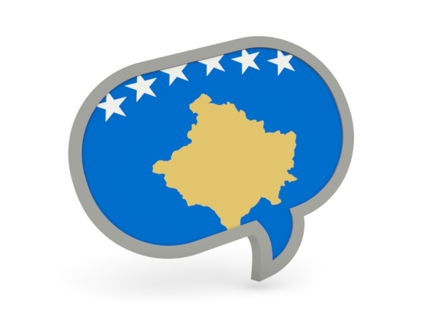 Speech bubble icon. Download flag icon of Kosovo at PNG format