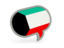 Kuwait. Speech bubble icon. Download icon.