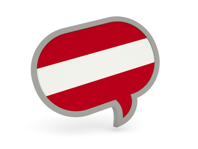 Speech bubble icon. Download flag icon of Latvia at PNG format