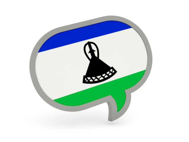 Speech bubble icon. Download flag icon of Lesotho at PNG format