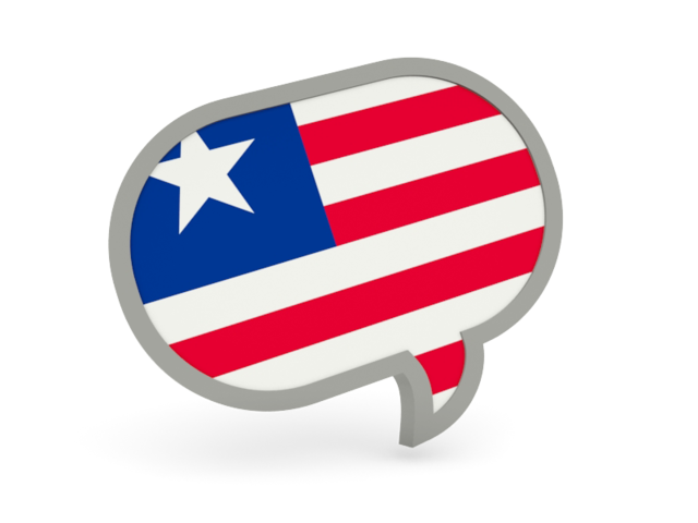 Speech bubble icon. Download flag icon of Liberia at PNG format